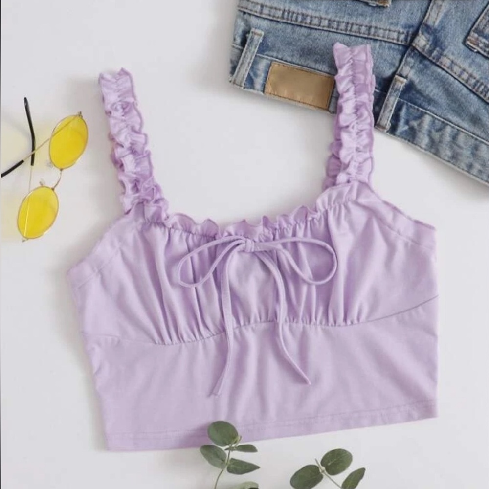 SHEIN Purple Crop Top